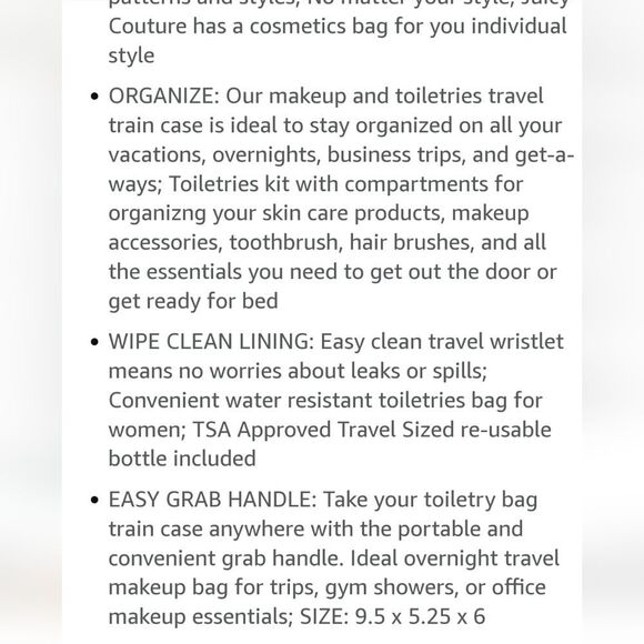 Juicy Couture Heritage Velour Cosmetic Case - Picture 8 of 8